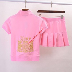 Juicy Couture Juicy Emblem Velour Tracksuit 3220 2pcs Women Suits Pink