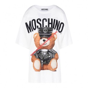 Moschino Dressed Bear Womens Short Sleeves T-Shirt White