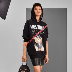Moschino Loves Printemps Bear Womens Long Sleeves Sweatshirt Black
