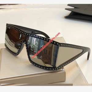 Moschino Rectangular Studded Sunglasses Black