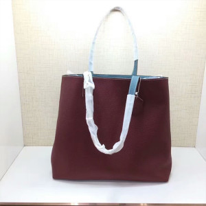 Hermes Double Sens Bag Clemence Leather In Burgundy