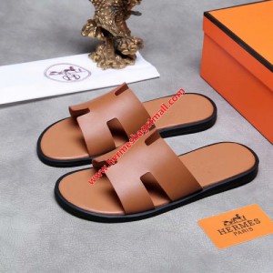 Hermes Izmir Sandal Calfskin In Brown