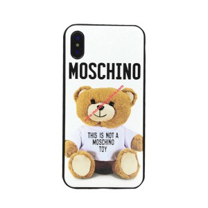 Moschino Fur Bear iPhone Case White