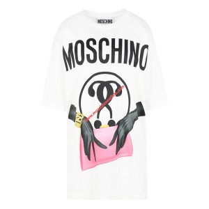 Moschino Handbag Print Women Short Sleeves T-Shirt White