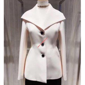 Dior Bar Jacket In Wool And Silk White