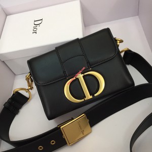 Dior 30 Montaigne Calfskin Bag Black