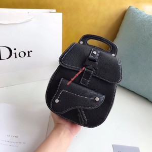 Dior Saddle Calfskin Backpack Black