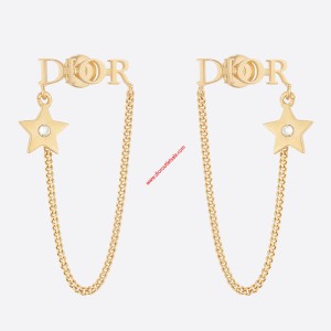 Diorevolution Chain Earrings Gold