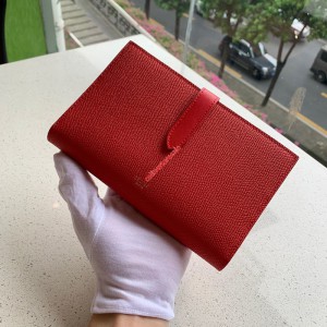 Celine Large Strap Wallet In Grained Calfskin Red Outlet Celine Cheap Sale Store