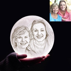 Personalised 3D Photo Moon Light Lamp,Personalised Gift Valentine’s Day Gift – Photo ...