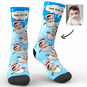 Weihnachten Schneemann Babe Foto Socken mit Text
– MadeMine.de