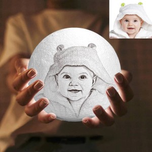 3 Color Personalized Custom 3D Printing Photo Moon Light Lamp,Baby Gift – GetCustomPhoneCase