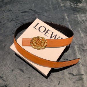 Loewe Anagram Buckle Reversible Belt Smooth Calfskin In Brown Outlet Loewe Cheap Sale Store