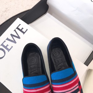 Loewe Embroidered Slipper Toes Navy Blue Outlet Loewe Cheap Sale Store