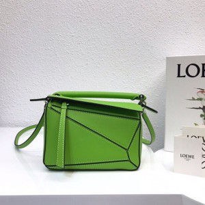 Loewe Mini Puzzle Bag Classic Calf In Light Green Outlet Loewe Cheap Sale Store