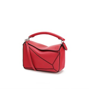 Loewe Puzzle Mini Bag Classic Calf In Red Outlet Loewe Cheap Sale Store