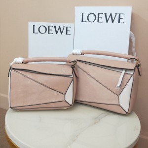 Loewe Puzzle Patchwork Bag Calfskin Apricot Outlet Loewe Cheap Sale Store