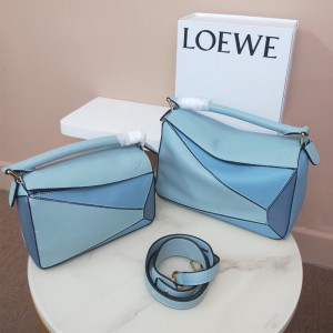 Loewe Puzzle Patchwork Bag Calfskin Sky Blue Outlet Loewe Cheap Sale Store