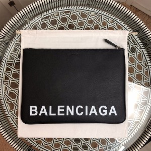 Balenciaga Large Pouch Calfskin In Black Outlet Balenciaga Cheap Sale Store