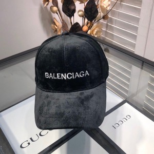 Balenciaga Logo Embroidered Cap Suede In Black Outlet Balenciaga Cheap Sale Store