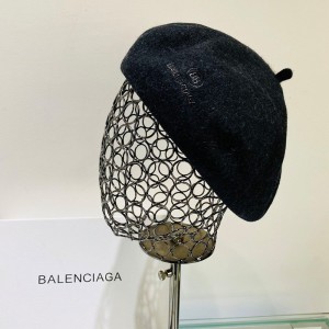 Balenciaga Wool Beret In Black Outlet Balenciaga Cheap Sale Store