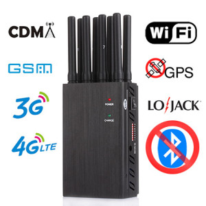 Brouilleur LOJACK 8 antennes telephone portable signal de 3G/CDMA 4G WIFI GPS || Brouilleur tele ...
