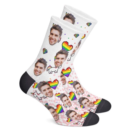 Custom Pride Socks (Pride Pixel) | Get Photo Blanket