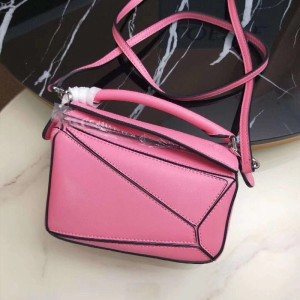 Loewe Mini Puzzle Bag Classic Calf In Pink Outlet Loewe Cheap Sale Store