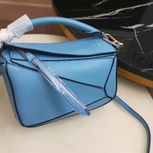 Loewe Mini Puzzle Bag Classic Calf In Sky Blue Outlet Loewe Cheap Sale Store