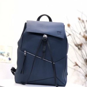 Loewe Puzzle Backpack Grained Calfskin In Navy Blue Outlet Loewe Cheap Sale Store