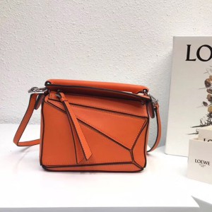 Loewe Puzzle Mini Bag Classic Calf In Orange Outlet Loewe Cheap Sale Store