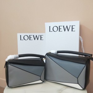 Loewe Puzzle Patchwork Bag Calfskin Black Outlet Loewe Cheap Sale Store