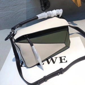 Loewe Puzzle Patchwork Bag Calfskin Green Outlet Loewe Cheap Sale Store