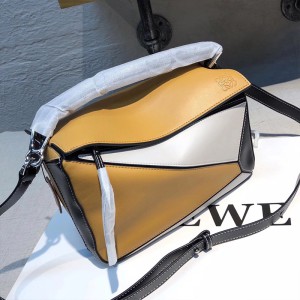 Loewe Puzzle Patchwork Bag Calfskin Yellow Outlet Loewe Cheap Sale Store