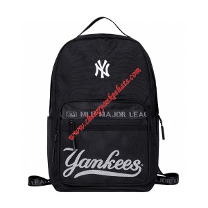 MLB NY Team Logo Backpack New York Yankees Black Outlet New York Yankees Cheap Sale Store