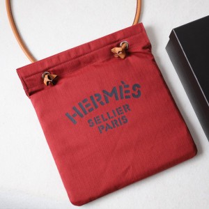 Hermes Aline Bag Canvas In Red Outlet Hermes Cheap Sale Store