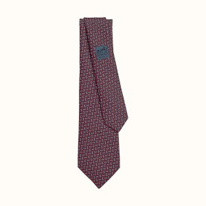 Hermes Tie 7 H Enclume Tie In Burgundy Outlet Hermes Cheap Sale Store
