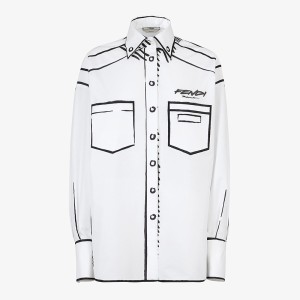Fendi Roma Joshua Vides Shirt In Cotton White