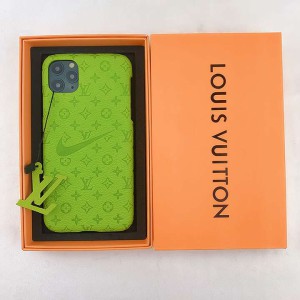 LV iPhone12Pro ケース ブランド柄 iPhone12カバー Nike 革 ナイキスマホケース アイホン12Pro Max コ ...