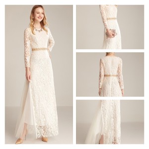 White Lace Long Sleeve Prom Dresses Online 
https://www.sheinprom.co.uk/graceful-lace-white-prom ...