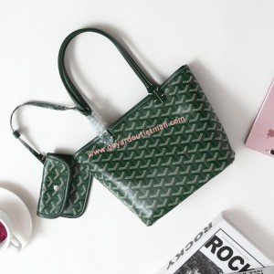 Goyard Goyardine Saint Louis Canvas Mini Tote Green