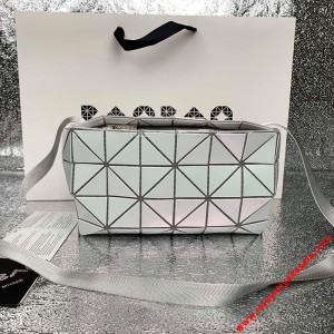 Bao Bao Issey Miyake Slash Carton Metallic Crossbody Bag White