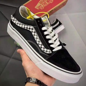 Vans Old Skool Checkerboard-Strip Shoes Black