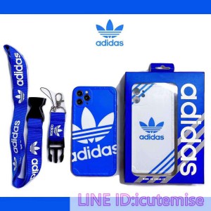 Adidas iphone12 pro max ケース アディダス ストラップ付きスポーツ風 iphone12 ケース iphonexs max  ...