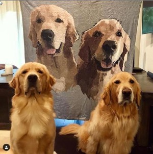 Custom Dog Blankets Personalized Pet Photo Blankets Painted Art Portrait Fleece Blanket Best Gif ...