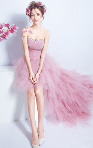 Pink Formal Dresses Sweetheart High low Cocktail Dress for big event

https://www.formaldressau. ...