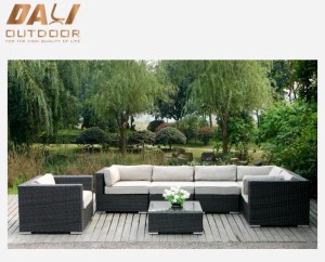 Garden rattan outdoor sofa set  https://www.huzhoudalimetal.com/