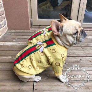 gucci風 犬冬服 セーター グッチビー 犬用 秋冬服 あったかい ブランド犬服 ニットお散歩 トレーナー  ...