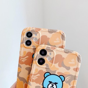 Bapeアニメ風 アイフォーン13pro/13 オシャレブランド字母プリント携帯ケース iphone12 promax 光沢感  ...