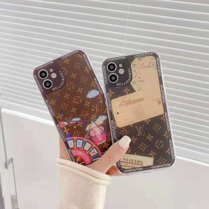 vuitton アニメ風 アイフォン 13 pro 半透明携帯ケース TPU iPhone 12/12promax ブランド字母プリント  ...